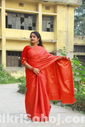 Authentic Sirajganj Silk Katan Sharee